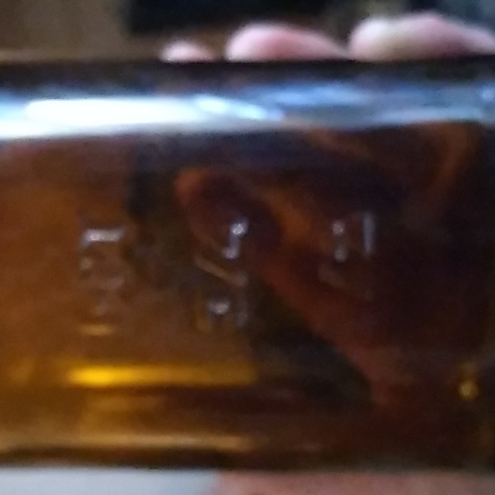 Rare Vintage Brown Glass Mason Jar 1916